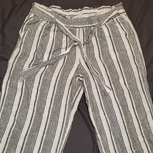 Striped linen pants